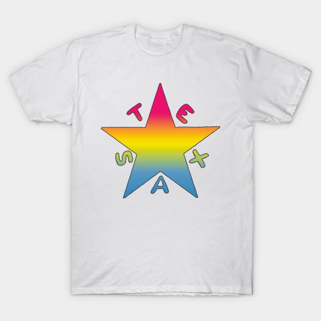 Texas Pride-Pansexual- Textless T-Shirt by SoulrEclips